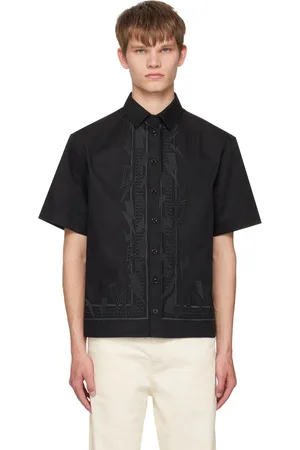 Neil Barrett Black Flower Bolts Shirt