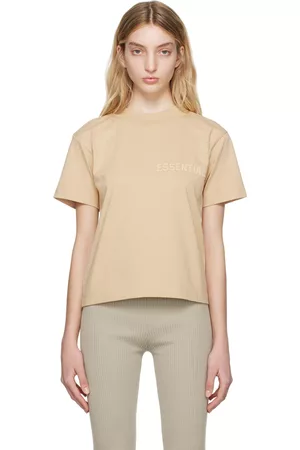 Essentials Women T-shirts - Beige Crewneck T-Shirt