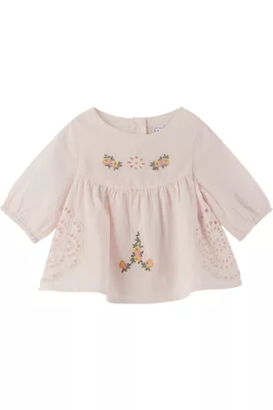 Tartine Et Chocolat Shirts - Baby Pink Embroidered Shirt