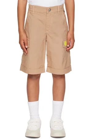 GCDS Kids Tan Patch Shorts