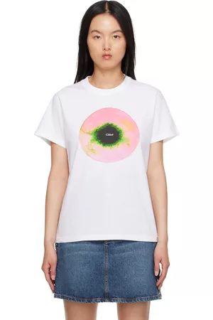 Chloé Women T-shirts - White Printed T-Shirt
