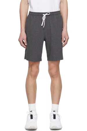 HUGO BOSS Men Shorts - Gray Embroidered Shorts