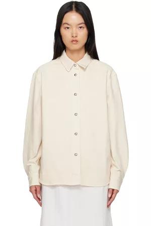 Khaite Women Denim - Off-White Argo Denim Shirt