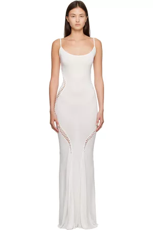 RICK OWENS LILIES Women Maxi Dresses - Off-White Braided Maxi Dress
