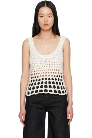 Chloé White Scoop Neck Tank Top