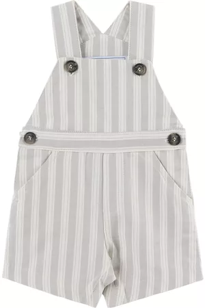 Tartine Et Chocolat Accessories - Baby Gray & White Striped Overalls