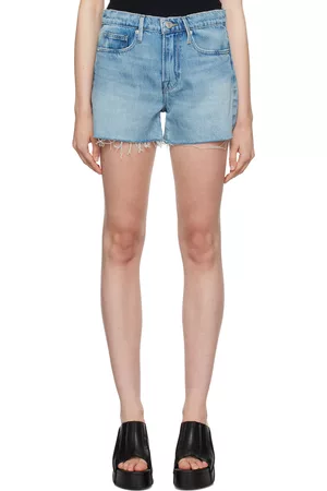 Frame Women Shorts - Blue 'Le Brigette' Denim Shorts