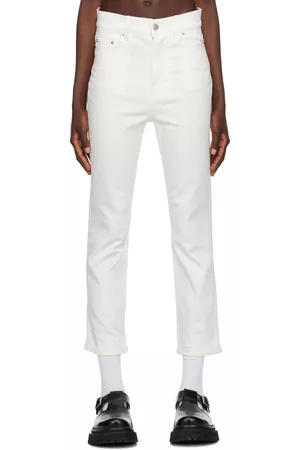 Ami Women Jeans - White Cropped Jeans