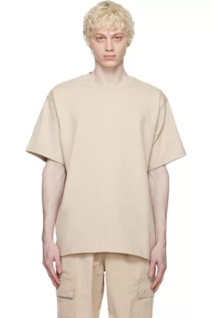 adidas Men T-shirts - Beige Embroidered T-Shirt