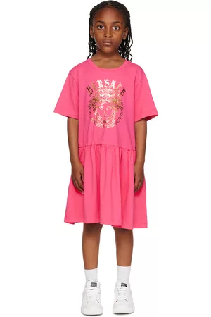VERSACE Girls Casual Dresses - Kids Pink Medusa Dress