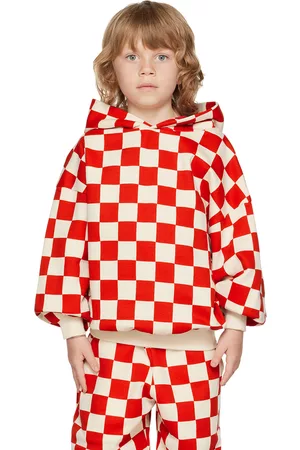 MÊME Hoodies - SSENSE Exclusive Kids Off-White & Red Hoodie