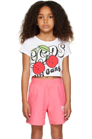 GCDS Kids White Graphic T-Shirt