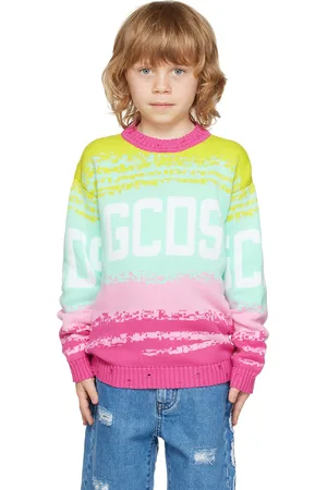 GCDS Kids Pink & Green Gradient Sweater