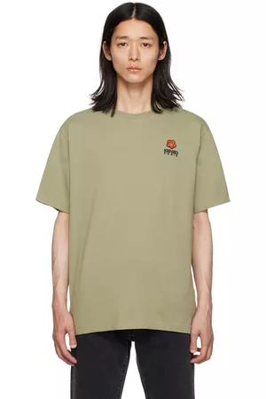 Kenzo Men T-shirts - Green Paris Boke Flower T-Shirt
