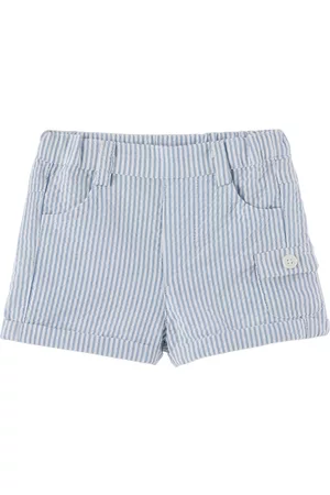 Tartine Et Chocolat Shorts - Baby Blue Striped Shorts