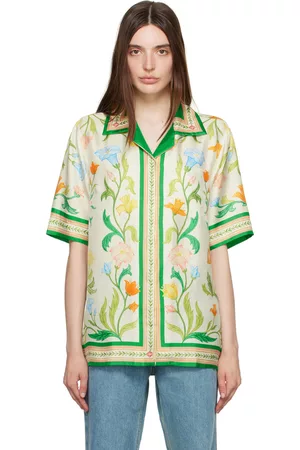 Casablanca Women Shirts - Green 'L'Arche Fleurie' Shirt