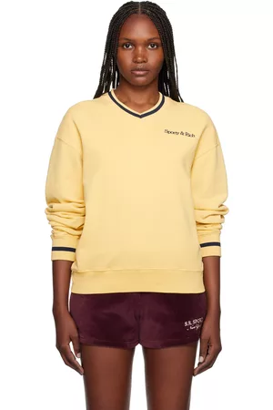 Sporty & Rich Women Sweatshirts - Yellow New Serif Sweatshirt