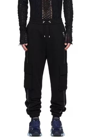 Balmain Men Trousers - Black Reflective Sweatpants