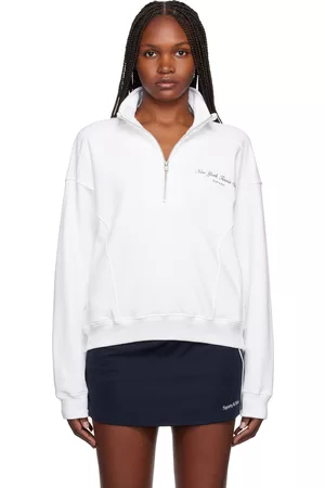 Sporty & Rich Women Jumpers - White 'Tennis Club' Sweater