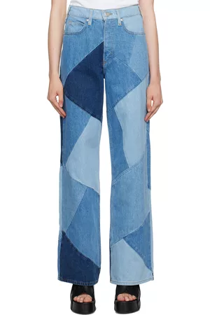 Frame Women Jeans - Blue 'Le High 'N Tight' Patchwork Jeans