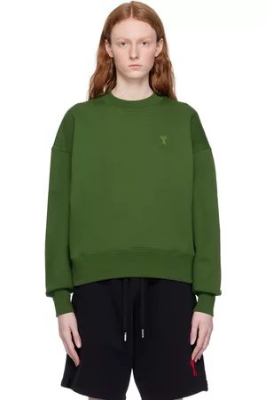 Ami Women Sweatshirts - Green Ami de Coeur Sweatshirt