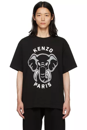 Kenzo Men T-shirts - Black Paris Elephant T-Shirt