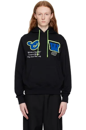 OFF-WHITE Black Varsity Hammer Hoodie