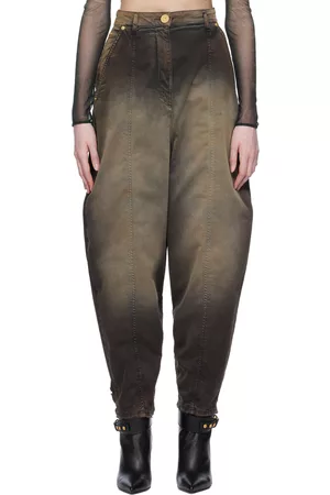 Balmain Women Jeans - Brown Tie-Dye Jeans