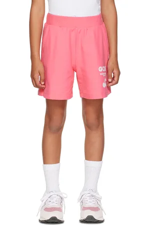 GCDS Kids Pink Printed Shorts