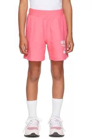 GCDS Shorts - Kids Pink Printed Shorts