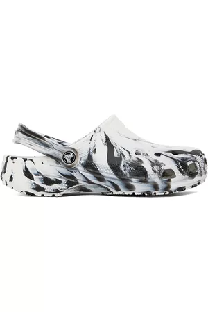 Crocs Men Casual Shoes - White Classic Marbled Clogs