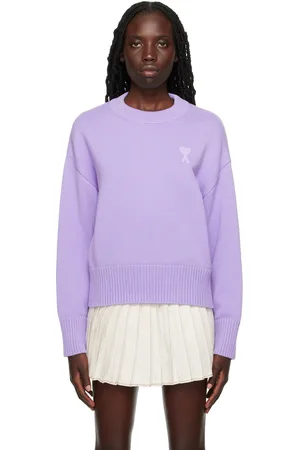 Ami SSENSE Exclusive Purple Ami de Cœur Sweater