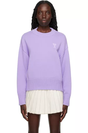 Ami Women Jumpers - SSENSE Exclusive Purple Ami de Cœur Sweater
