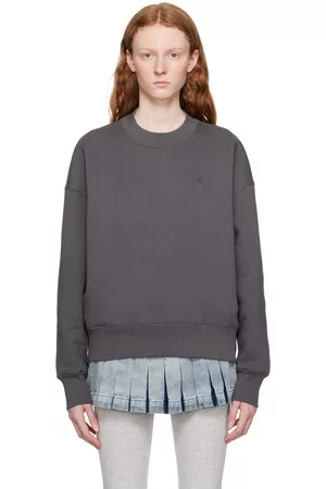 Ami Women Sweatshirts - Gray Ami de Cœur Sweatshirt