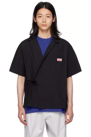 Kenzo Men Shirts - Black Paris Wrap Shirt