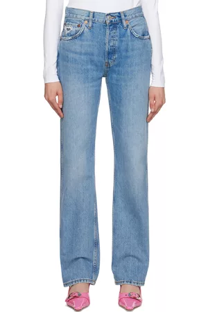 RE/DONE Women Jeans - Blue High Rise Loose Jeans