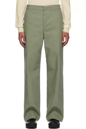 Jil Sander Men Pants - Khaki Four-Pocket Trousers