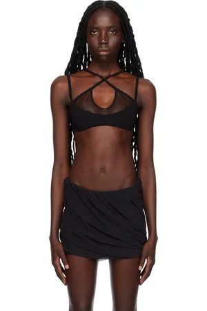 The Attico Black Amos Bra