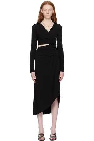 OFF-WHITE Ruched Midi Dress