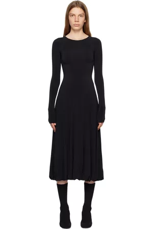 Jil Sander Women Midi Dresses - Black Open Back Midi Dress
