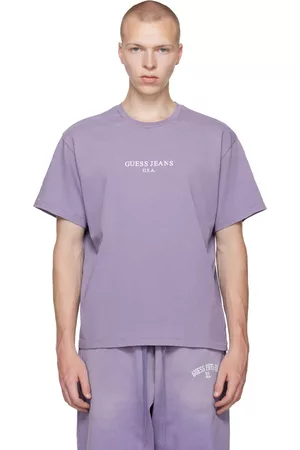 Guess Men T-shirts - Purple Faded T-Shirt