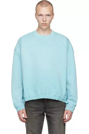 Guess Men Sweatshirts - Blue Relaxed Sweatshirt