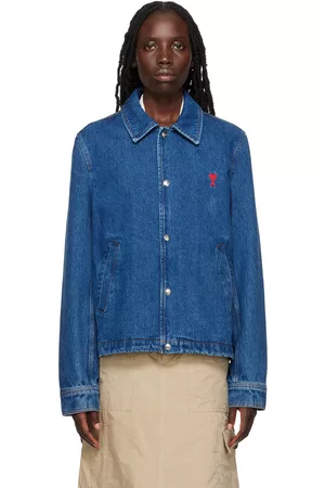 Ami Women Denim Jackets - Blue Ami de Cœur Denim Jacket