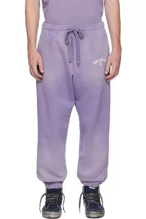 Guess Men Trousers - Purple Printed Sweatpants