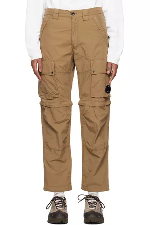C.P. Company Women Cargo Pants - Brown Garment-Dyed Cargo Pants