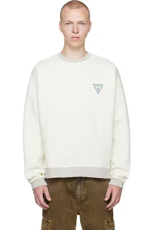 Guess Men Sweatshirts - Off-White Relaxed Sweatshirt
