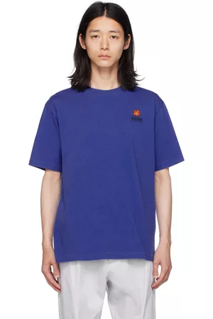 Kenzo Men T-shirts - Blue Paris Boke Flower T-Shirt