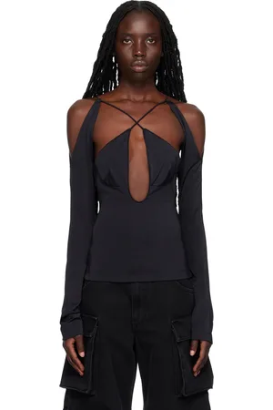 The Attico Black Zane Blouse