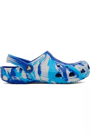 Crocs Men Casual Shoes - Blue Classic Marbled Clogs