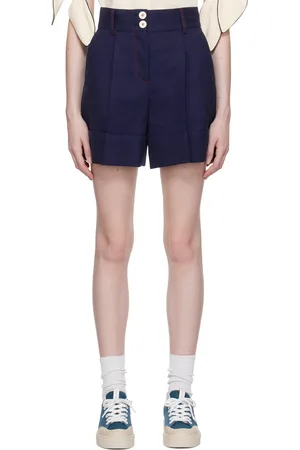 See by Chloé Navy Cuffed Shorts
